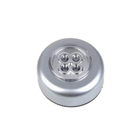 Round Shaped LED Battery-Powered Wireless Night Light Stick Tap Night(Pack of 4)