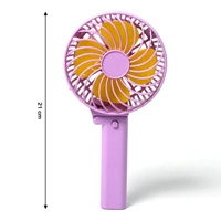  Portable Mini handy Fan & Personal Table Fan | Rechargeable Battery Operated Fan Suitable for Kids, Women, Makeup Artist, Home Office (Battery Not Include)