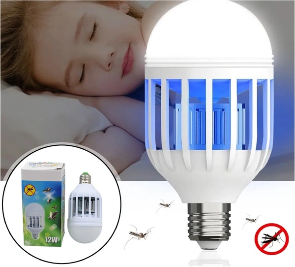 12W Mosquito Killer Lamp E27 Summer Moths Flying Insects Led Zapper Mosquito Killer Lamp Light Bulb Household: 12W