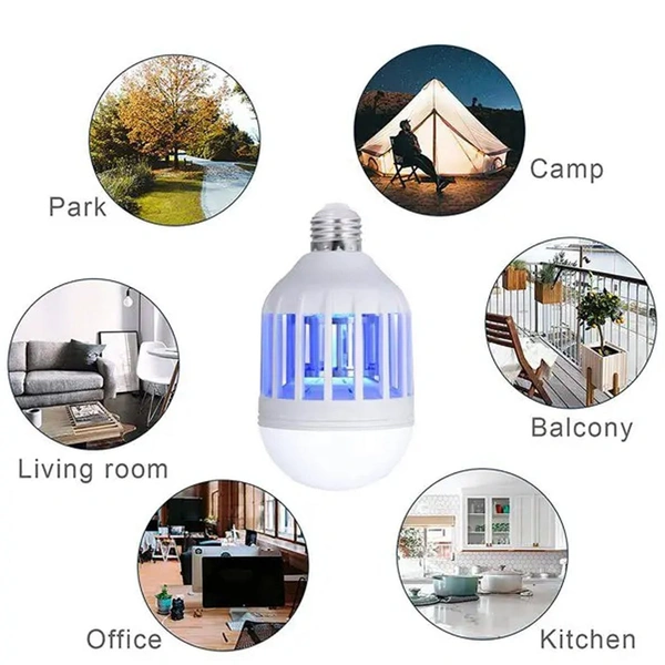 12W Mosquito Killer Lamp E27 Summer Moths Flying Insects Led Zapper Mosquito Killer Lamp Light Bulb Household: 12W