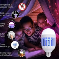 12W Mosquito Killer Lamp E27 Summer Moths Flying Insects Led Zapper Mosquito Killer Lamp Light Bulb Household: 12W