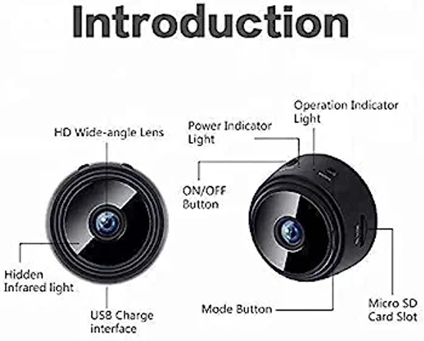 HD Focus Magnet Camera Full HD Mini WiFi Night Vision IP Wireless 1080P Audio Video Nanny Camera for Home Offices Security (Magnet Camera)
