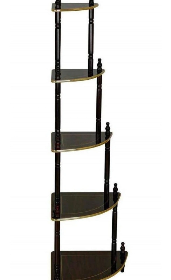 5 Shelf/Tier MDF Wall Corner Stand, Floor Standing, Multipurpose Wooden Shelf for Living Room Bedroom , Home Décor