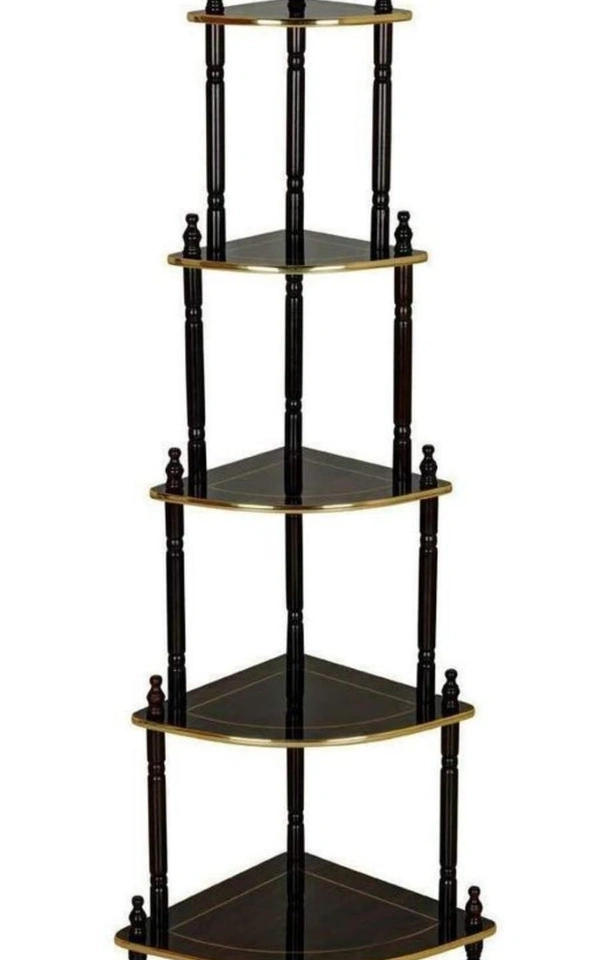 5 Shelf/Tier MDF Wall Corner Stand, Floor Standing, Multipurpose Wooden Shelf for Living Room Bedroom , Home Décor
