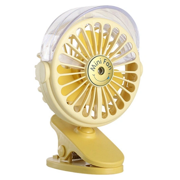 Clip Desk Fan with Small Spray Bottle, Portable Wind Desktop Table Cooling Fan in Single Button, Adjustment Mini Personal Fan for Home Desktop Office Car Indoor Outdoor Travel (Battery Not Include)