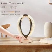 Touch Control Crystal Table Desk Lamp, 3-Way Dimmable Light, USB Rechargeable Crystal Diamond Table Lamp, Exquisite Night Stand Light Lamp Beside Lamp for Bedroom Living Room, Decorative Desk Lamp