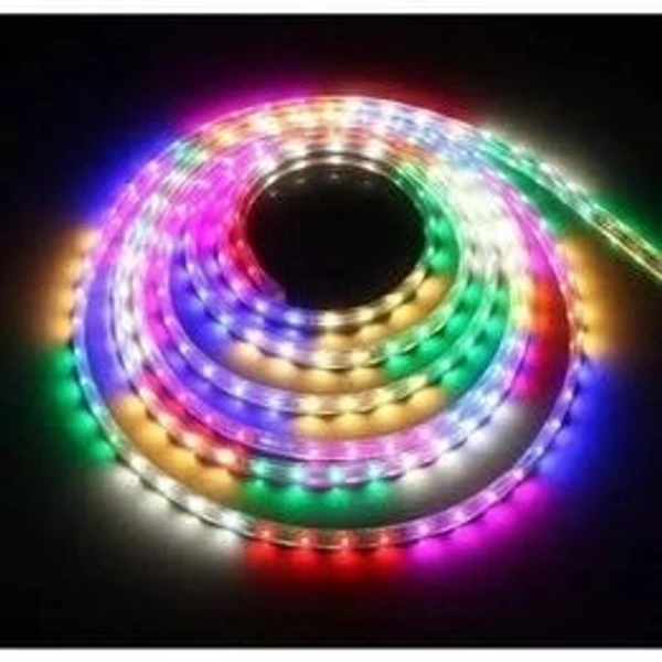  5 Meter RGB Plug-n-Play LED Rope Light with Mode Changing Connector, Waterproof IP65 Rated and Flexible (RGB Multicolor Changing Roll with Mode Changing Controller Included)
