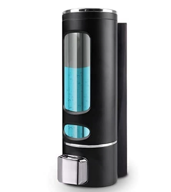 ABS Plastic Multi Purpose Soap/Shampoo/Sanitizer/Conditioner/Lotion Gel Dispenser for Bathroom Kitchen 400ML Black Capsule Liquid Soap Dispenser (Set of 1)