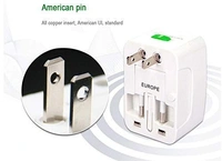 Latest Universal Travel Adapter Worldwide 2 USB Travel Adapter with Built in Dual USB Charger Ports