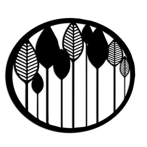 Cutout Ready Wall Hanging Art Decoration For Living Room, Bedroom, Dining Room, Guest Room, Office, Reception Wall Art- MDF wooden, Black, (45x 45 cm)