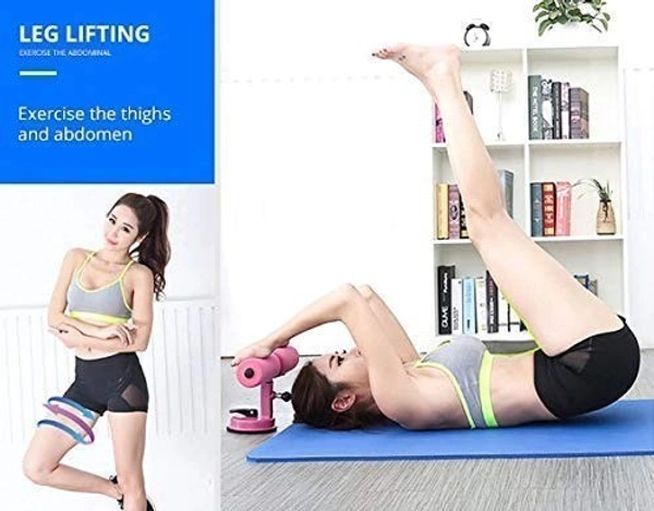Sit-Up Bar Home Fitness Equipment Sit-ups and Push-ups Assistant Device Lose Weight Gym Workout Abdominal curl Leg Muscle Training Exercise with Suction Cup