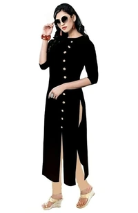 Pure Rayon 3/4 Sleeve Trending Straight Kurtis Design for Women