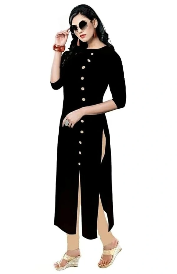 Pure Rayon 3/4 Sleeve Trending Straight Kurtis Design for Women