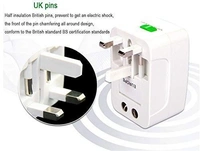 Latest Universal Travel Adapter Worldwide 2 USB Travel Adapter with Built in Dual USB Charger Ports