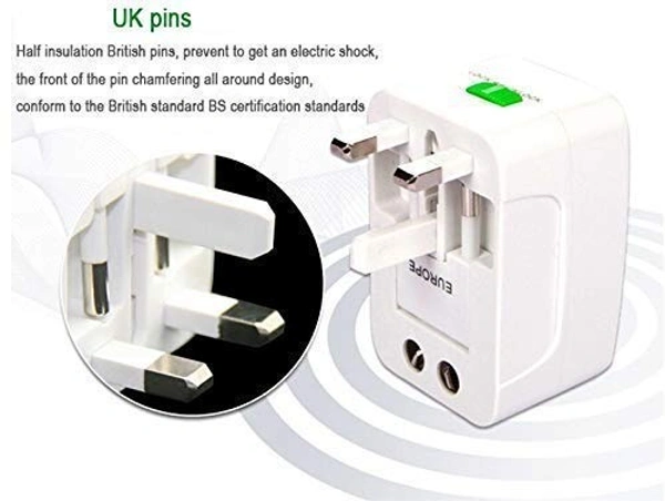 Latest Universal Travel Adapter Worldwide 2 USB Travel Adapter with Built in Dual USB Charger Ports