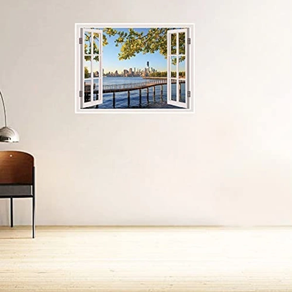 Depth Illusion Vinyl Wall Decal Window Sticker My Deck Top View Size Size - 45 cm x 60 cm
