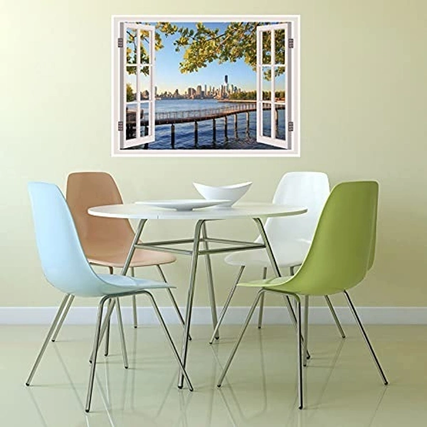 Depth Illusion Vinyl Wall Decal Window Sticker My Deck Top View Size Size - 45 cm x 60 cm