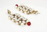 ewels 18K Gold Plated Traditional 5 Layers Kundan & Pearl Beaded Moti Raani Haar Necklace Jewellery Set For Women (ML164)