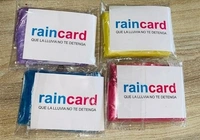 Unisex Disposable Rain Card for Emergency Use Waterproof with Smallest Pocket Size| Easy to Carry & and Reusable 2 3 time wear Thin Plastic Multi Color Free Size (10 pc)
