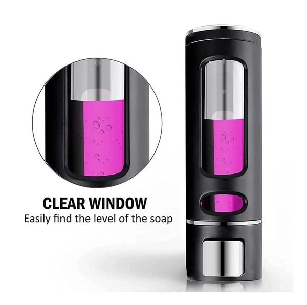  ABS Plastic Multi Purpose Soap/Shampoo/Sanitizer/Conditioner/Lotion Gel Dispenser for Bathroom Kitchen 400ML Black Capsule Liquid Soap Dispenser (Set of 1)
