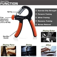 Combo of 1 Adjustable Hand Gripper and 2 Finger Gripper Multi Tension 6 Months Warranty Strengthener for Gym Workout Hand Exercise Equipment