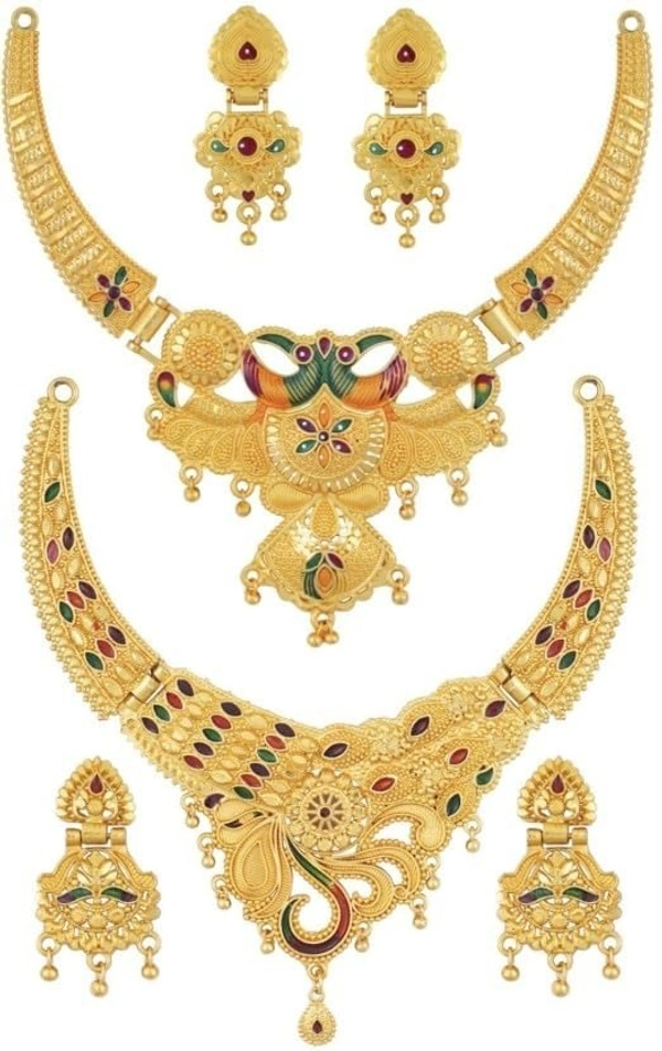 Alloy Gold Jewellery Set-JSS68