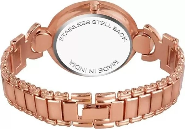 Woman's Analogue Double Heart Dial Metal Strap Watch for Women/Ladies/Girls