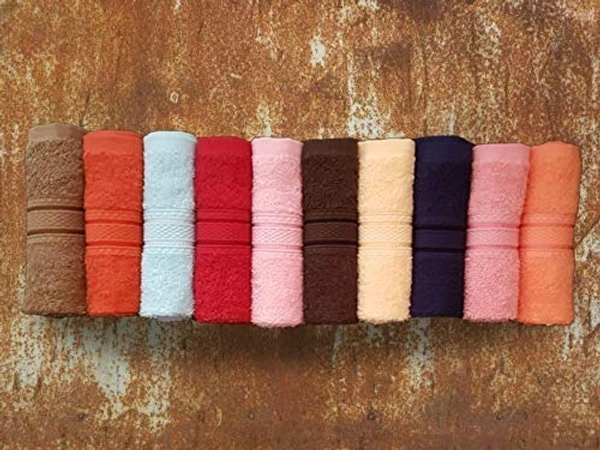 Cotton Multi Color Hand Towel Set | 24 Hand Towels (40 x 60 cm) | Bathroom Towel | Bathroom Napkin | GSM 550 | 6 Different Colors | (Pack of 24)
