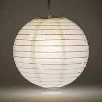 Rice White Paper Hanging Lantern Ball Lamp Shade, 12-inch | Party Hanging Lantern Rice Paper Ball Lamp Shade | Hanging Lantern | Rice Paper Ball Lamp (Pack of 11, White - W3)