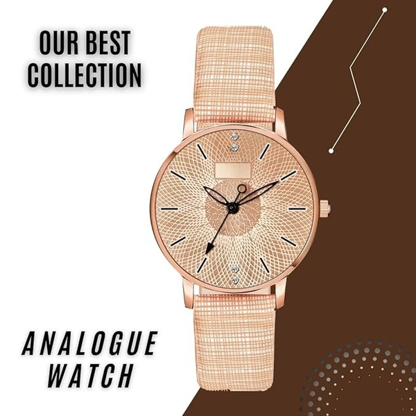 Leather Strap Ladies and Girls Analog Watch for Women (MT-312-To-317)