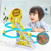  Duck Track Toys for Kids - Small Ducks Stair Climbing Toys for Kids, Escalator Toy with Lights and Music - 3 Duck Included (Duck Track)