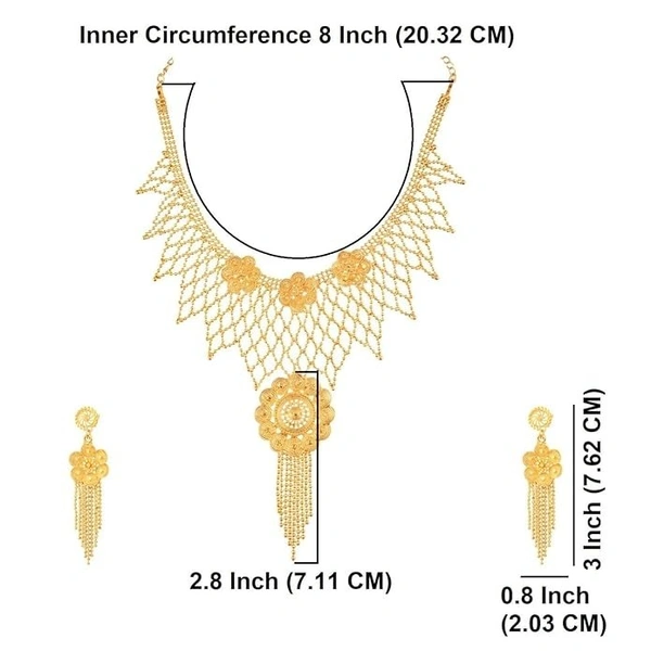 Floral Coin Ball Chain Necklace Set for Women