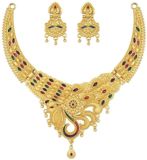 Alloy Gold Jewellery Set-JSS68