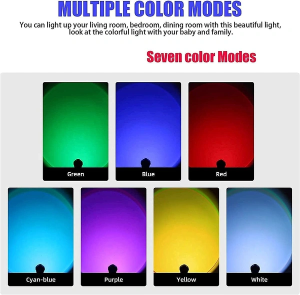 USB Sunset Projection Lamp for Room, Home Decor, Parties, Insta Videos and Cars Night Lamp