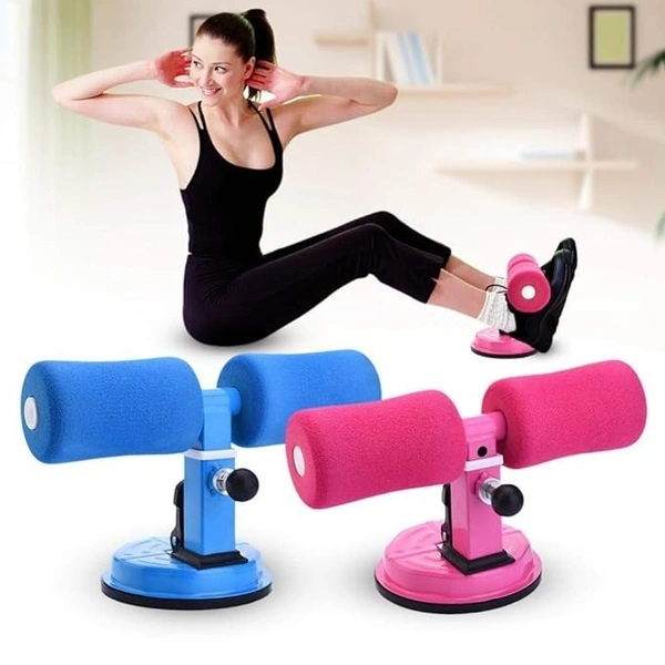 Sit-Up Bar Home Fitness Equipment Sit-ups and Push-ups Assistant Device Lose Weight Gym Workout Abdominal curl Leg Muscle Training Exercise with Suction Cup