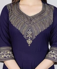 Trendy Beautifull Women's Rayon Paan Gaala Anarkali Kurta Only