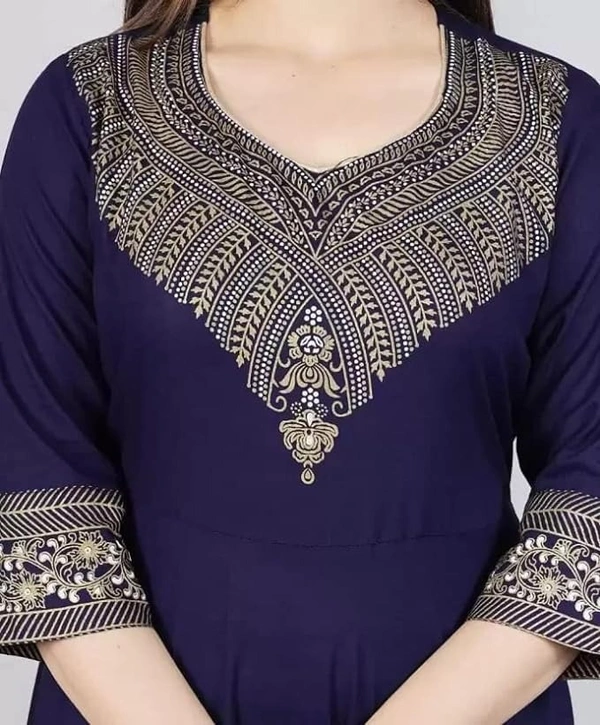 Trendy Beautifull Women's Rayon Paan Gaala Anarkali Kurta Only