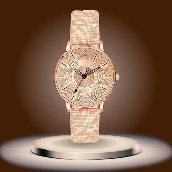 Leather Strap Ladies and Girls Analog Watch for Women (MT-312-To-317)