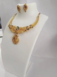 Wedding Necklace Earring Set Bollywood Stylish Ethnic Traditional Jewelry for Women