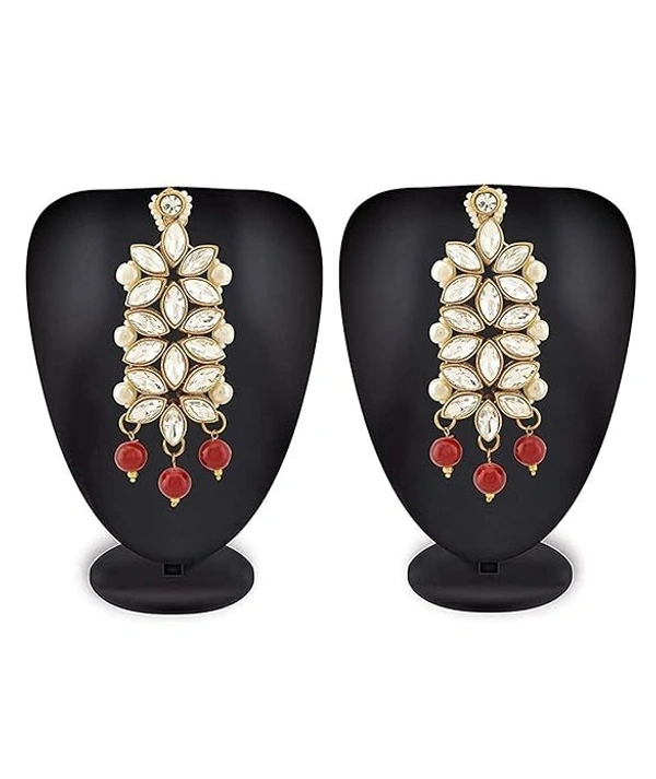 ewels 18K Gold Plated Traditional 5 Layers Kundan & Pearl Beaded Moti Raani Haar Necklace Jewellery Set For Women (ML164)