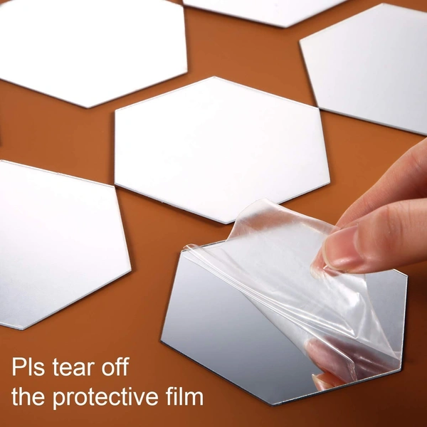 Decorative Mirror Sticker Hexagon Golden mirror stickers for wall acrylic mirror wall decor sticker
