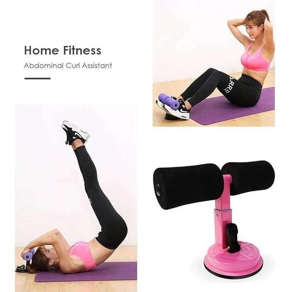Sit-Up Bar Home Fitness Equipment Sit-ups and Push-ups Assistant Device Lose Weight Gym Workout Abdominal curl Leg Muscle Training Exercise with Suction Cup