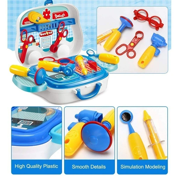 Doctor Set Toys for Girls Boys | Doctor Toys for Kids | Portable Medical Clinic Suitcase | Doctor Set Pretend Play Learning Toy { Made in India }