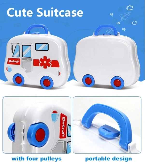 Doctor Set Toys for Girls Boys | Doctor Toys for Kids | Portable Medical Clinic Suitcase | Doctor Set Pretend Play Learning Toy { Made in India }