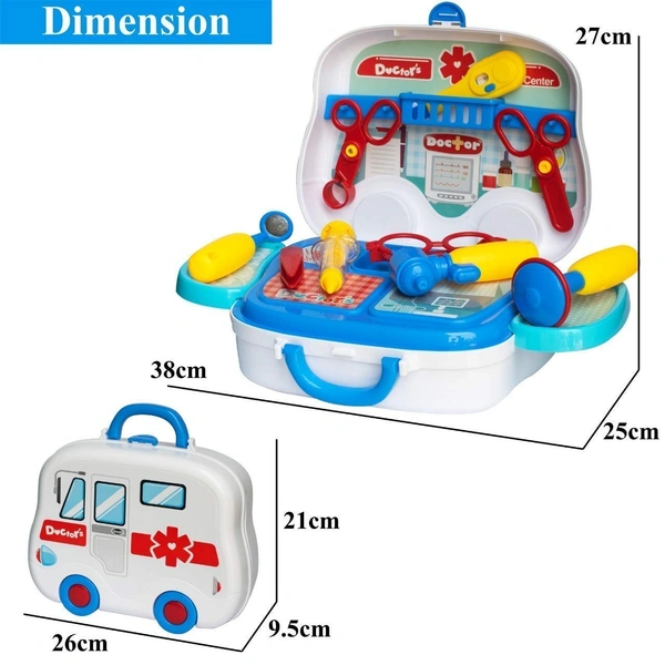 Doctor Set Toys for Girls Boys | Doctor Toys for Kids | Portable Medical Clinic Suitcase | Doctor Set Pretend Play Learning Toy { Made in India }