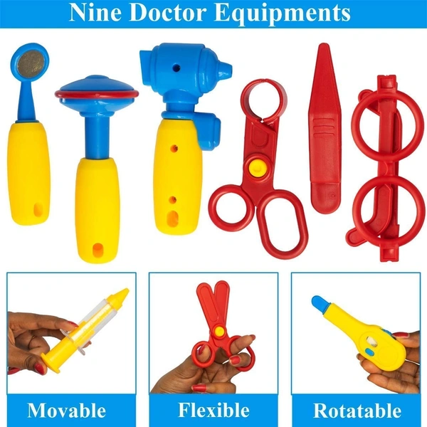Doctor Set Toys for Girls Boys | Doctor Toys for Kids | Portable Medical Clinic Suitcase | Doctor Set Pretend Play Learning Toy { Made in India }
