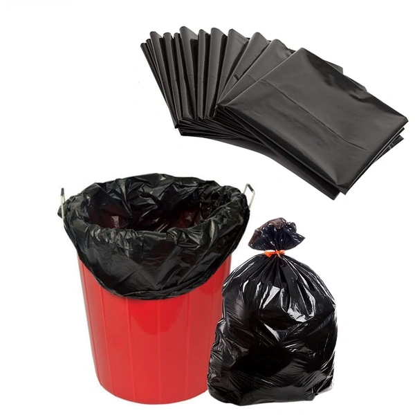 Garbage Bags Medium For Home 90 Pcs, Dustbin Bags, Recyclable Garbage Bag | Size 19 X 21 Inch (30 Pcs X 3) - Black | Dustbin Covers/Plastic Bag - 90 Count