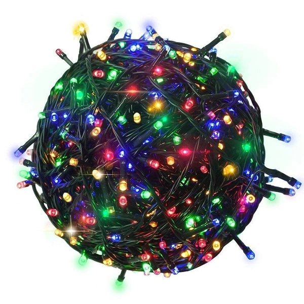  LED RGB String Light Automatic Pattern Change Diwali Festivals Christmas Multi-Purpose Pack Make in India || Black Wire || (14 Meter (String Led Light_14 Meter)