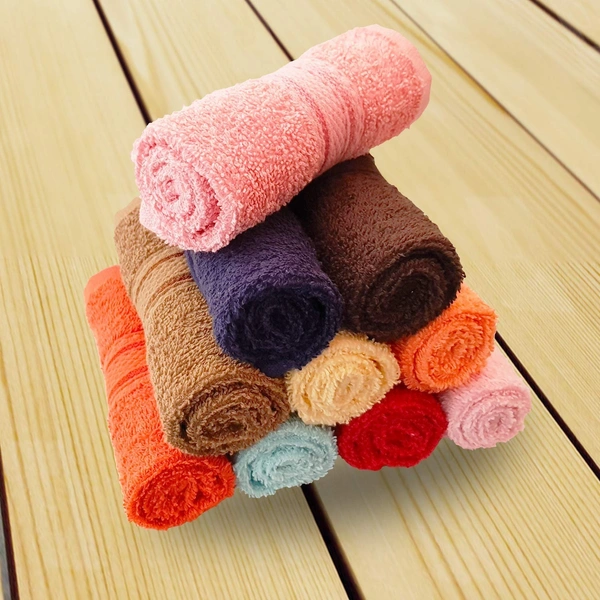 Cotton Multi Color Hand Towel Set | 24 Hand Towels (40 x 60 cm) | Bathroom Towel | Bathroom Napkin | GSM 550 | 6 Different Colors | (Pack of 24)