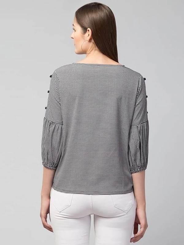  Women's Long Sleeve Tunic Tops Round-Neck T-Shirts Casual Loose Blouse Top with Beaded On Sleeves